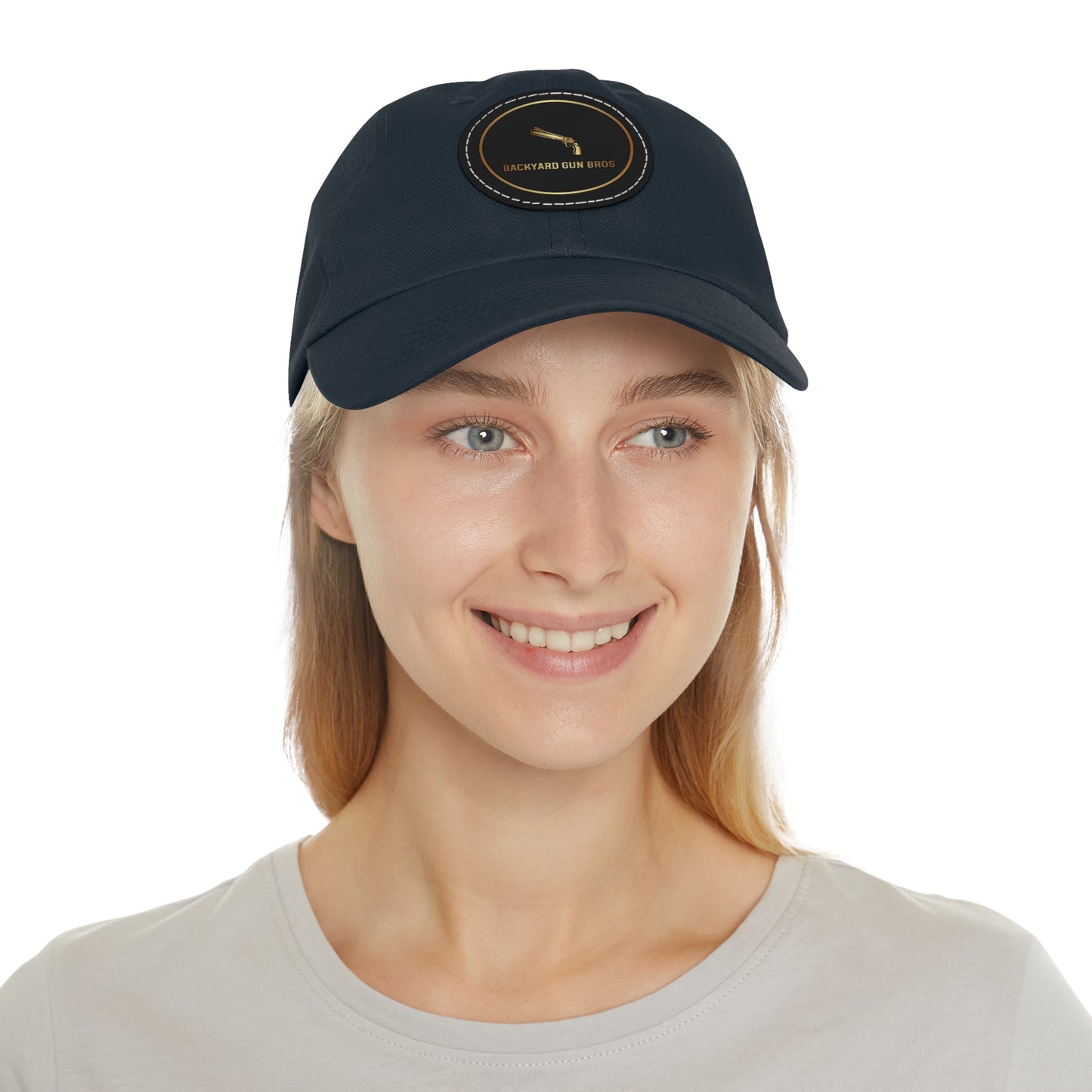 Dad Hat with Leather Patch (Round) | YouTube Alternate Logo