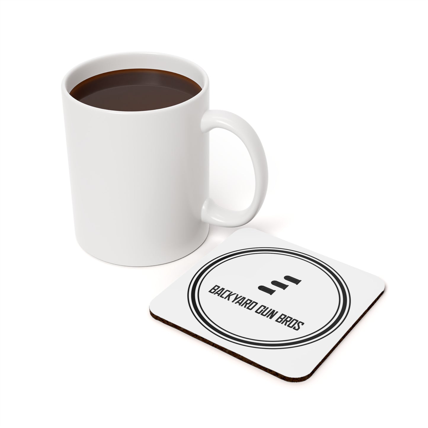 Cork Back Coaster Single | YouTube Logo Black!