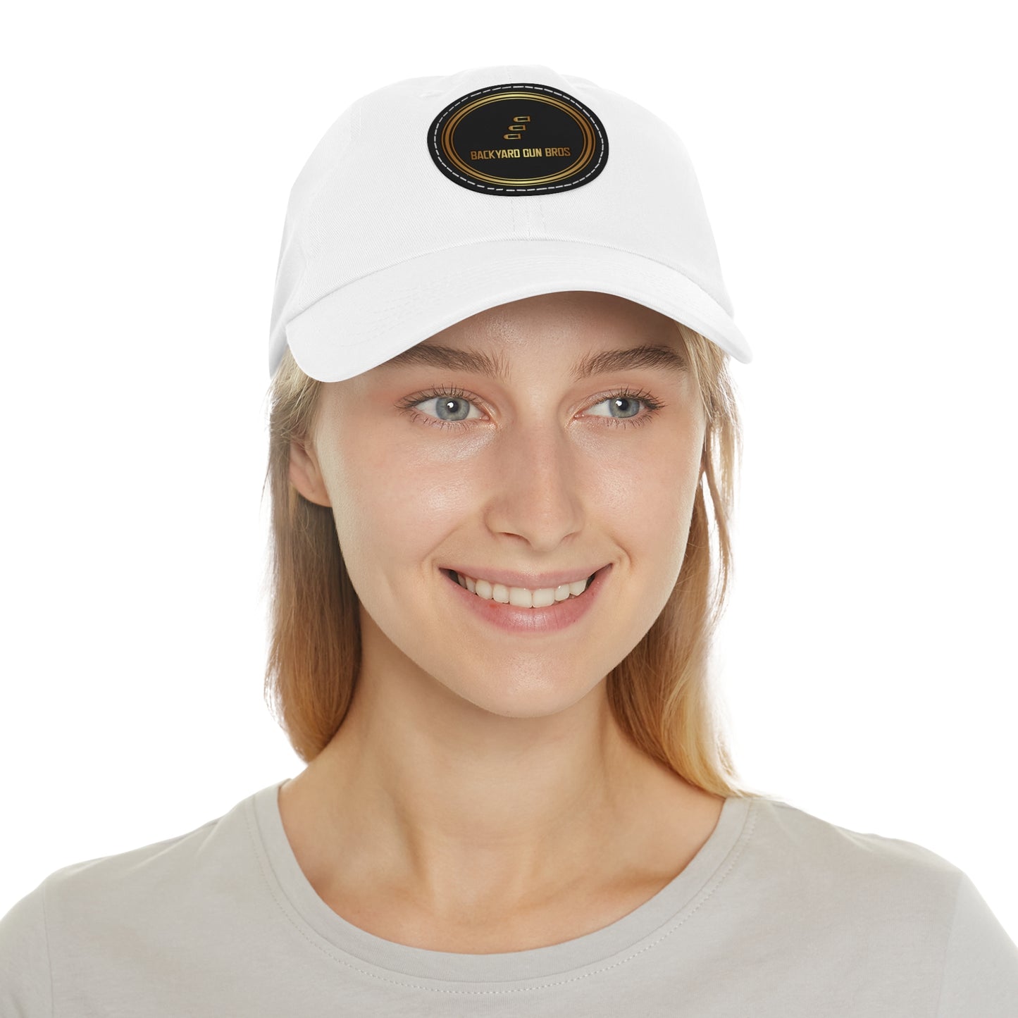 Dad Hat with Leather Patch (Round) | YouTube Logo