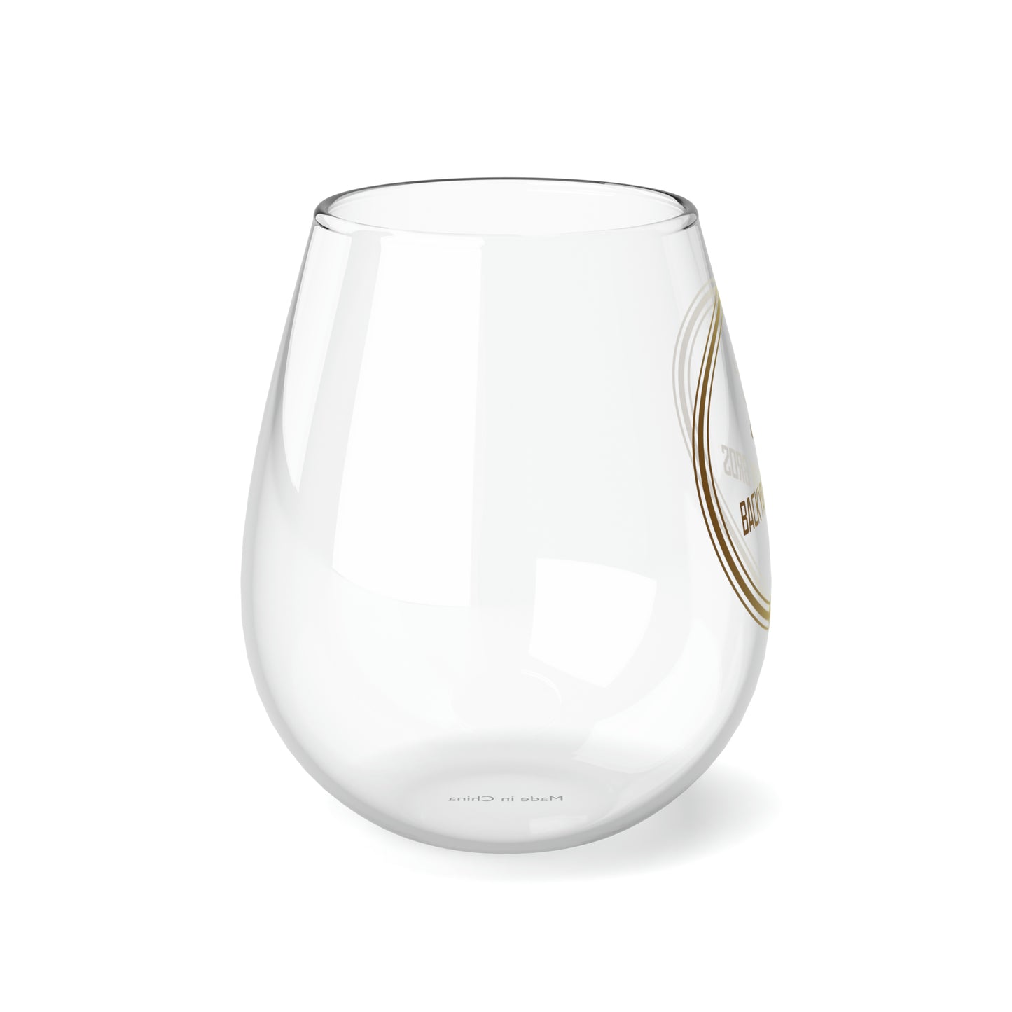 11.75oz Stemless Wine Glass | YouTube Logo