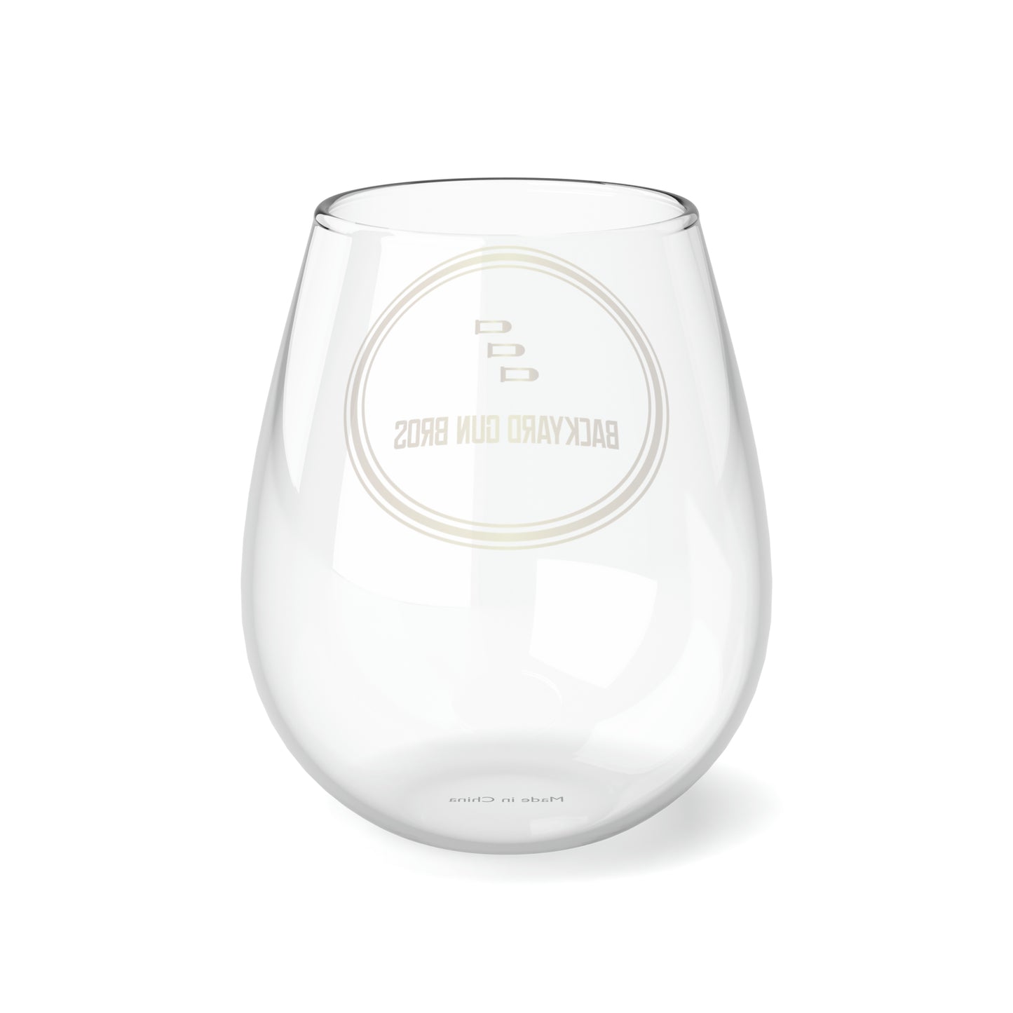 11.75oz Stemless Wine Glass | YouTube Logo