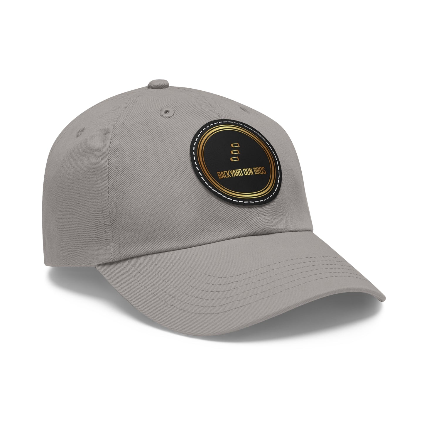 Dad Hat with Leather Patch (Round) | YouTube Logo