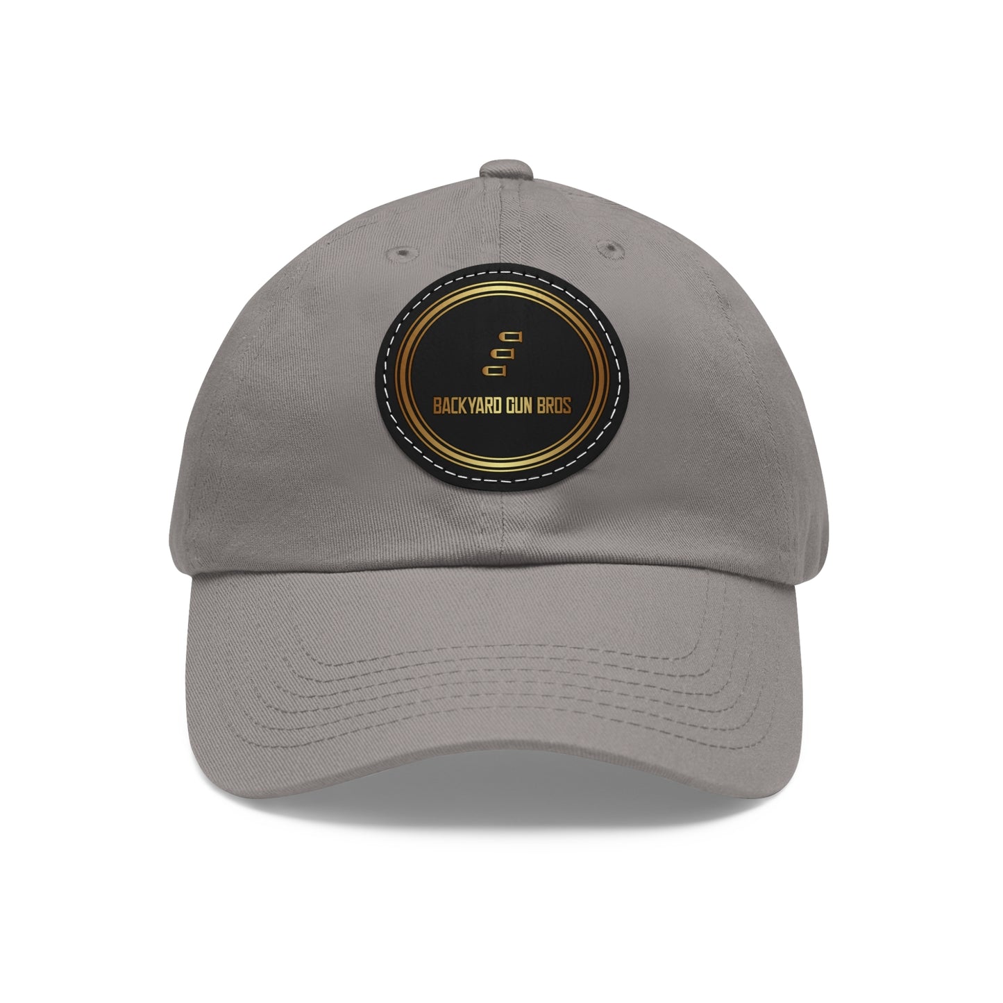 Dad Hat with Leather Patch (Round) | YouTube Logo