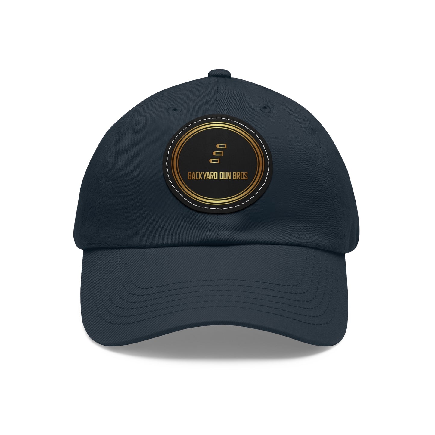 Dad Hat with Leather Patch (Round) | YouTube Logo