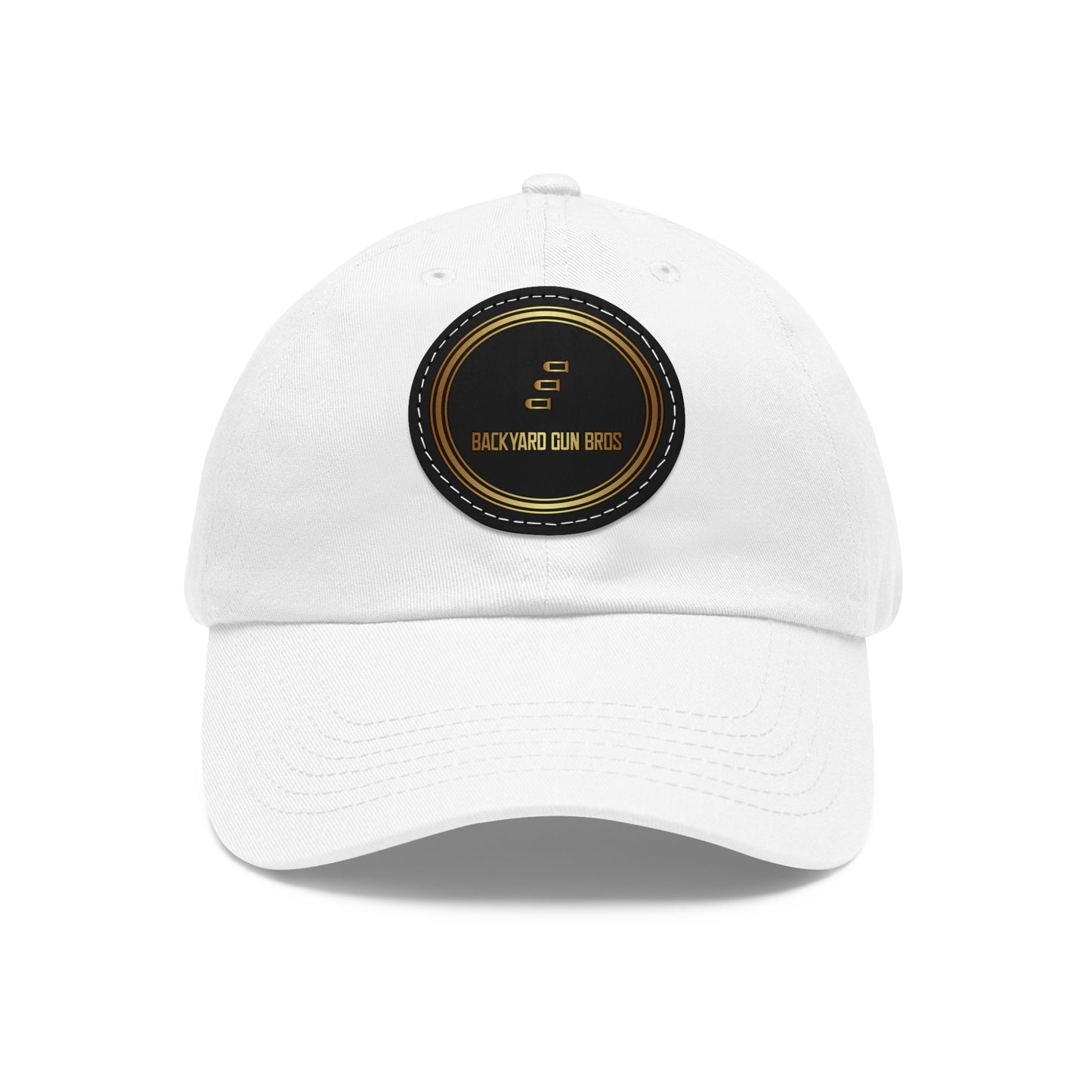 Dad Hat with Leather Patch (Round) | YouTube Logo