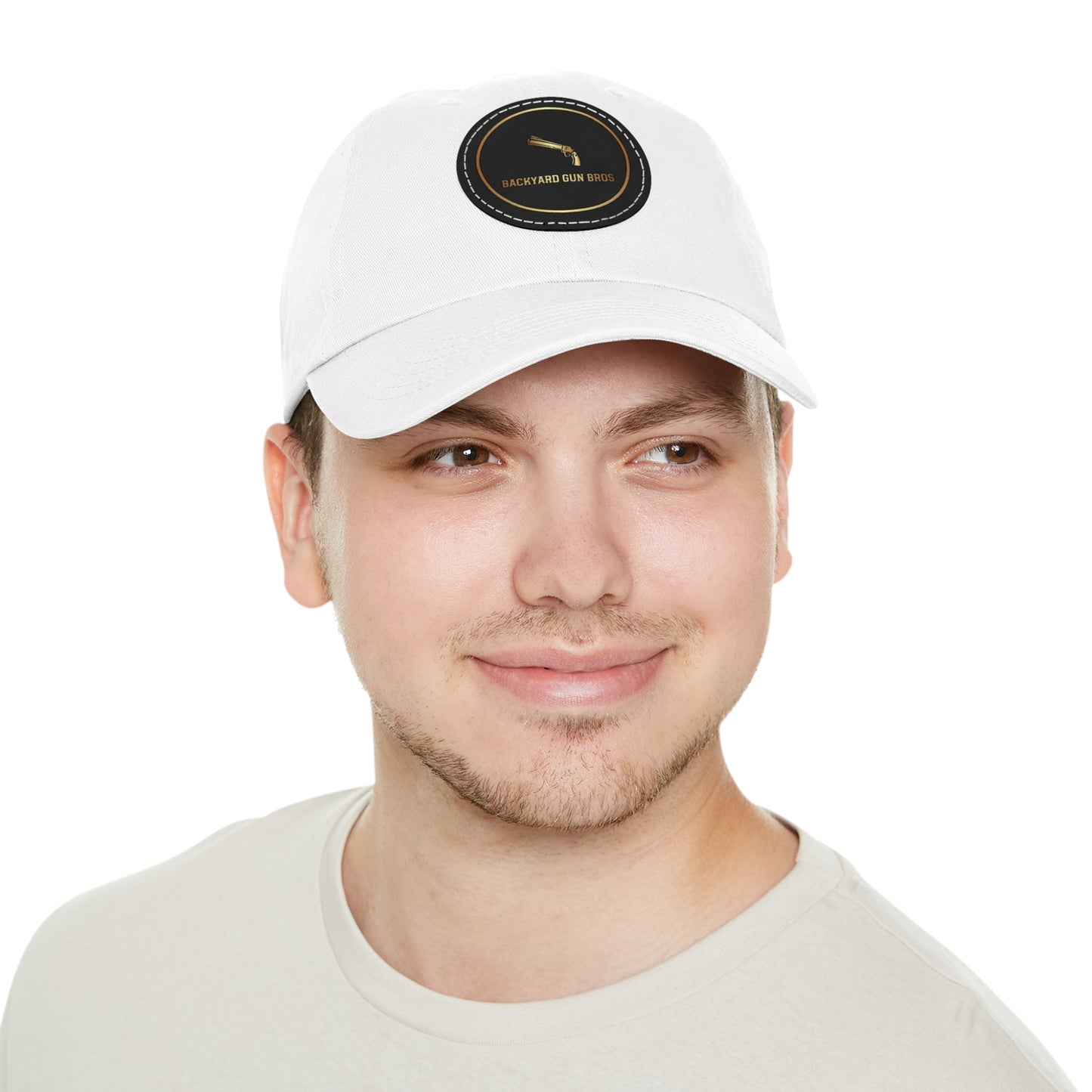 Dad Hat with Leather Patch (Round) | YouTube Alternate Logo