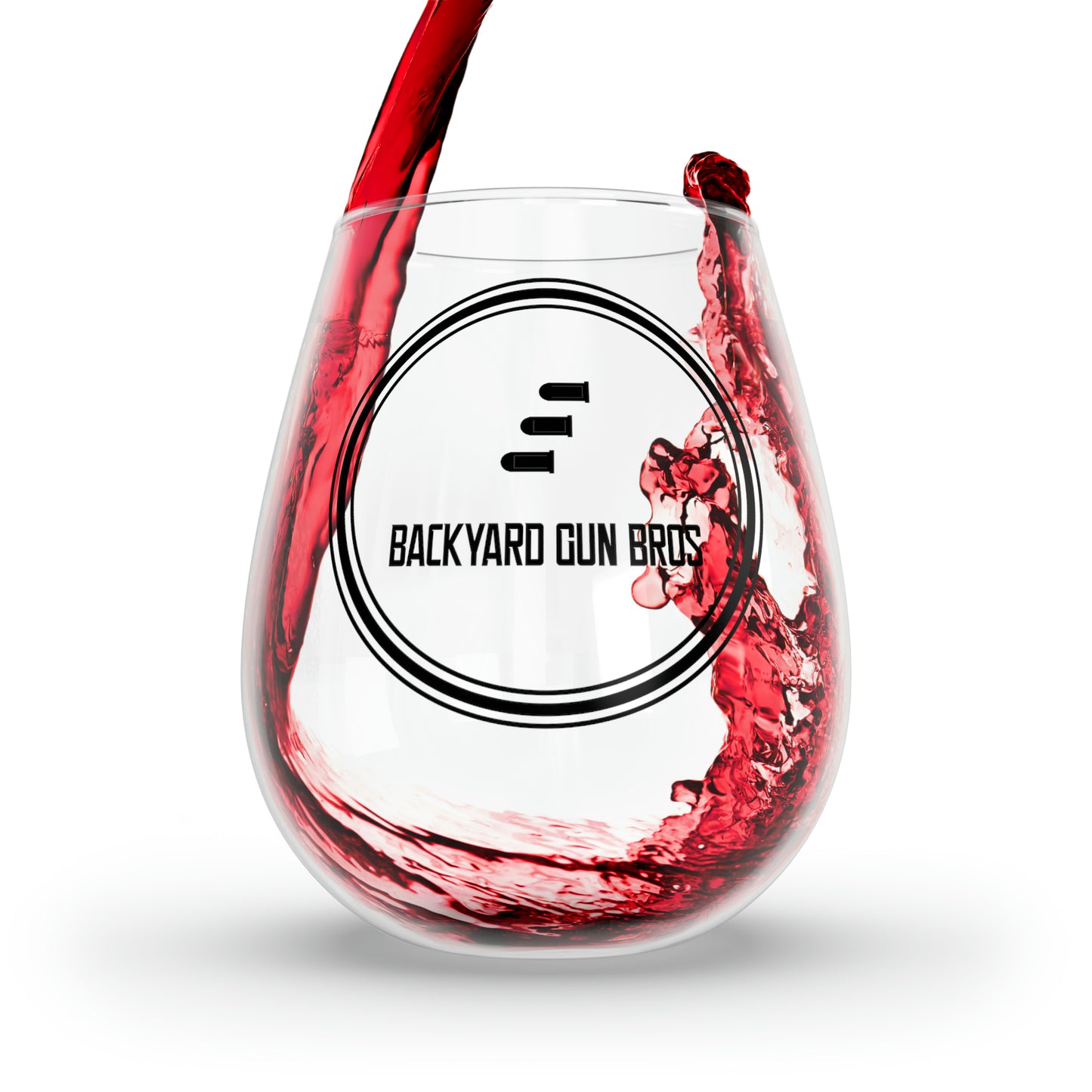 11.75oz Stemless Wine Glass | YouTube Black Logo!