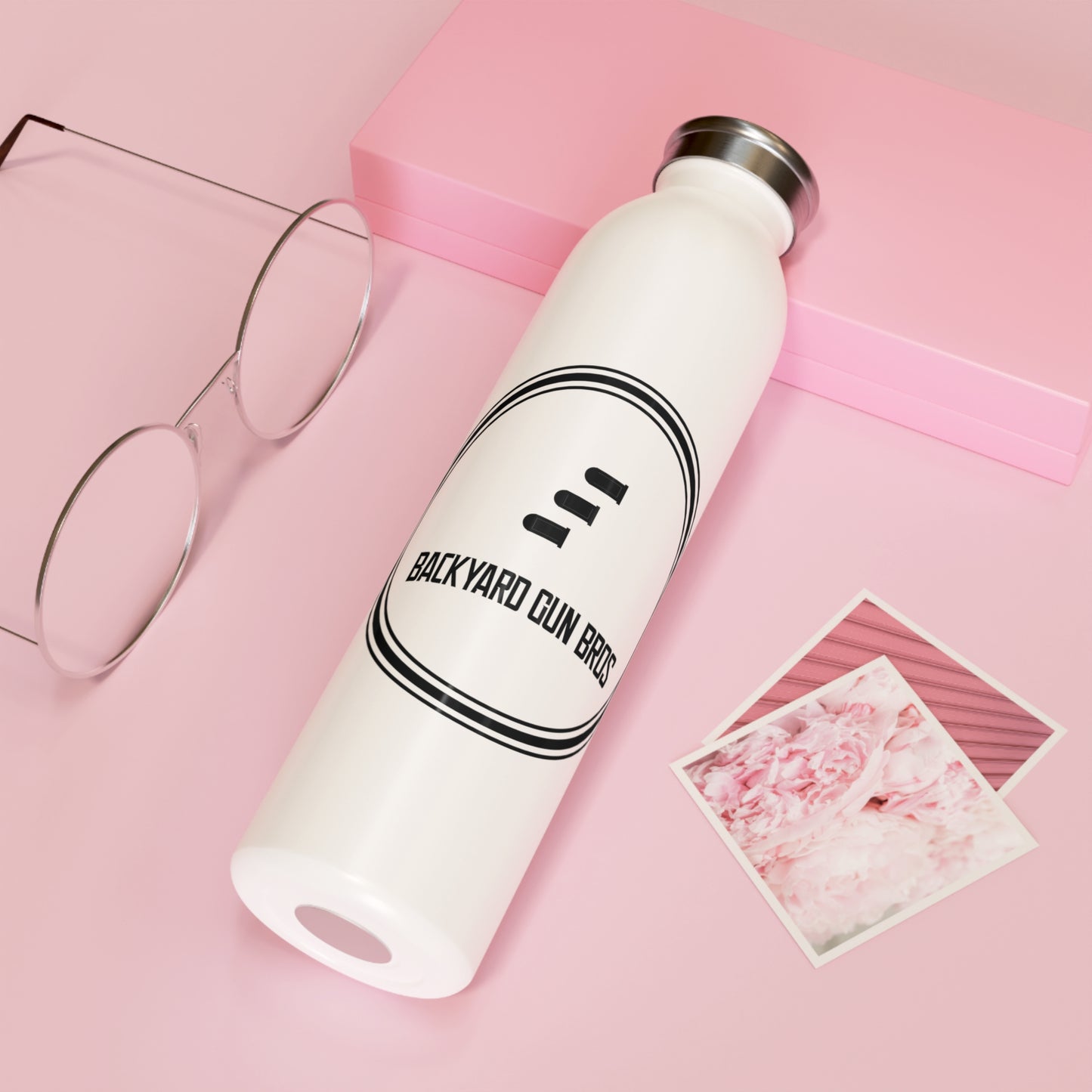 20oz Slim Water Bottle | YouTube Black Logo!