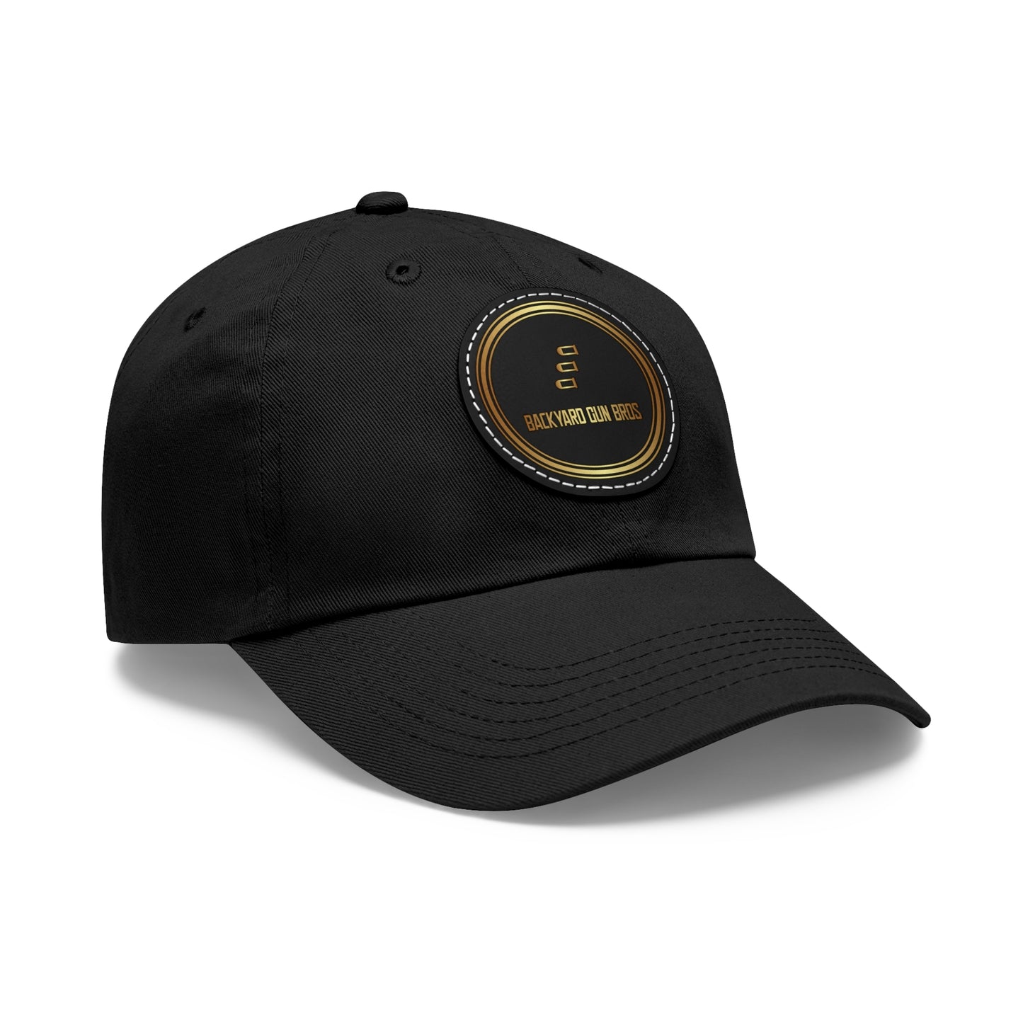 Dad Hat with Leather Patch (Round) | YouTube Logo