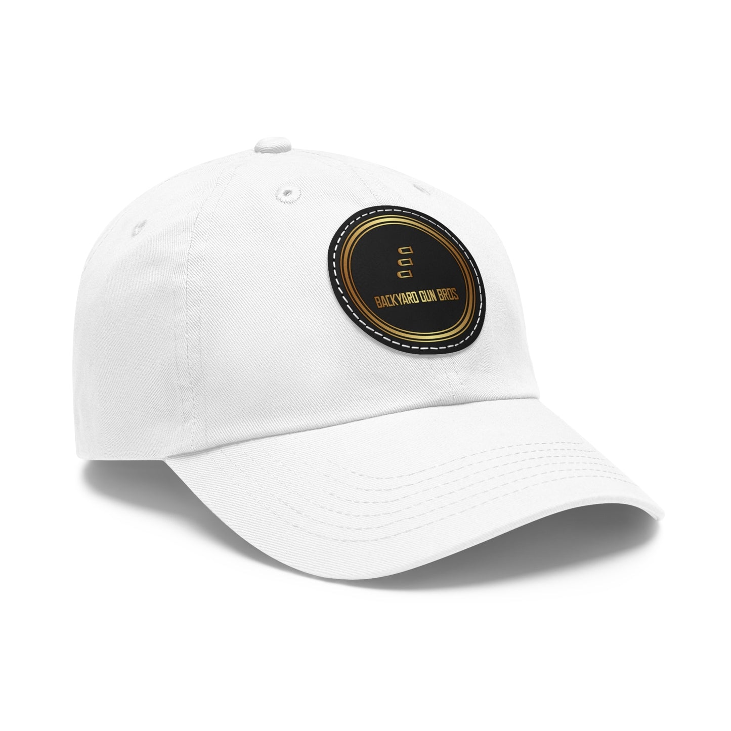 Dad Hat with Leather Patch (Round) | YouTube Logo