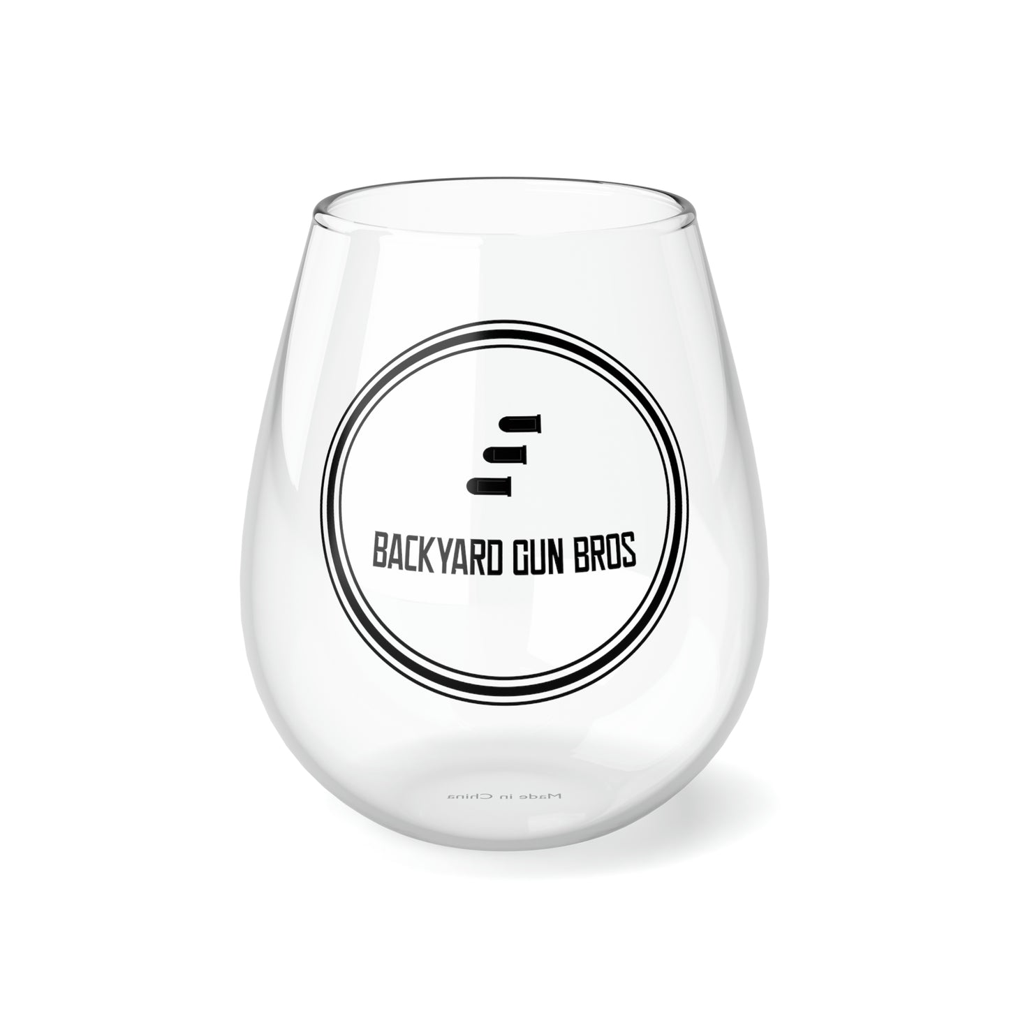 11.75oz Stemless Wine Glass | YouTube Black Logo!