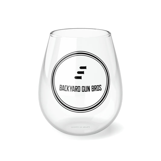 11.75oz Stemless Wine Glass | YouTube Black Logo!