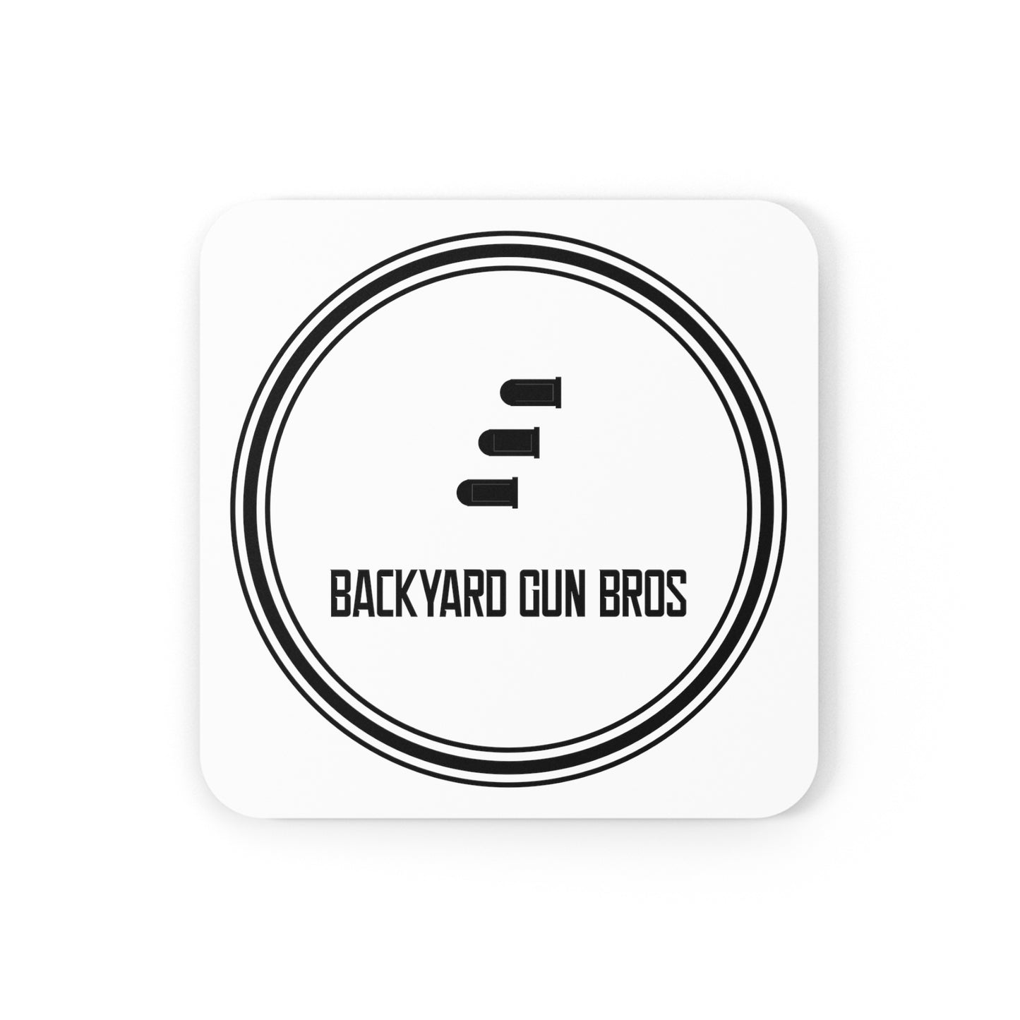 Cork Back Coaster Single  | YouTube Logo Black!