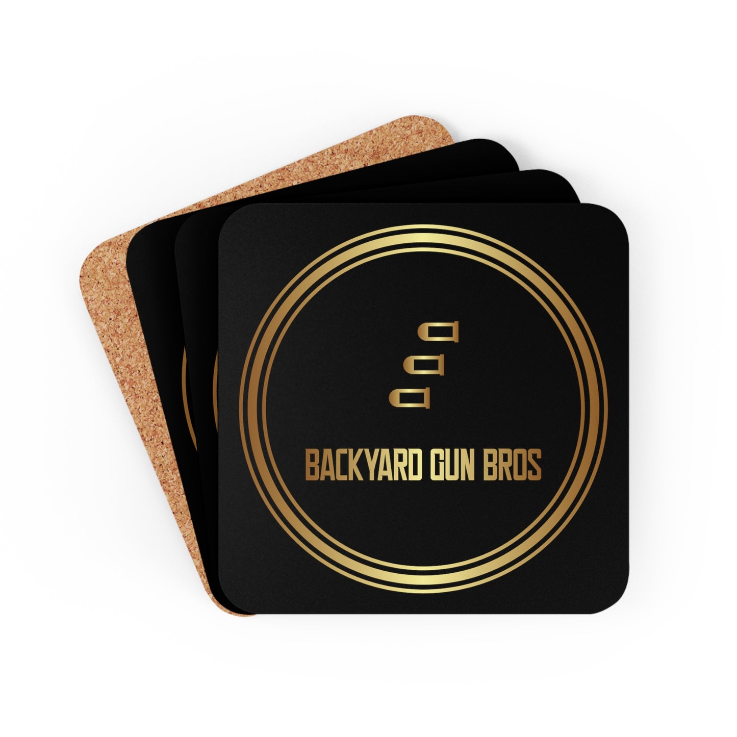 Corkwood Coaster Set | YouTube Logo