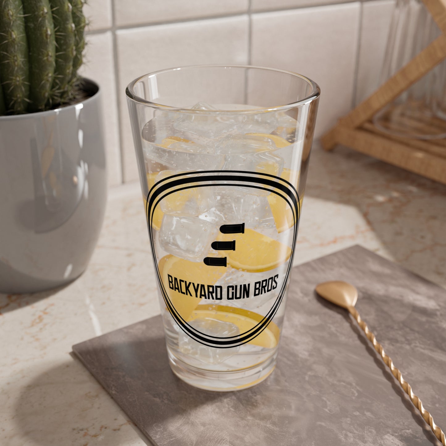 16oz Pint Glass | YouTube Black Logo!