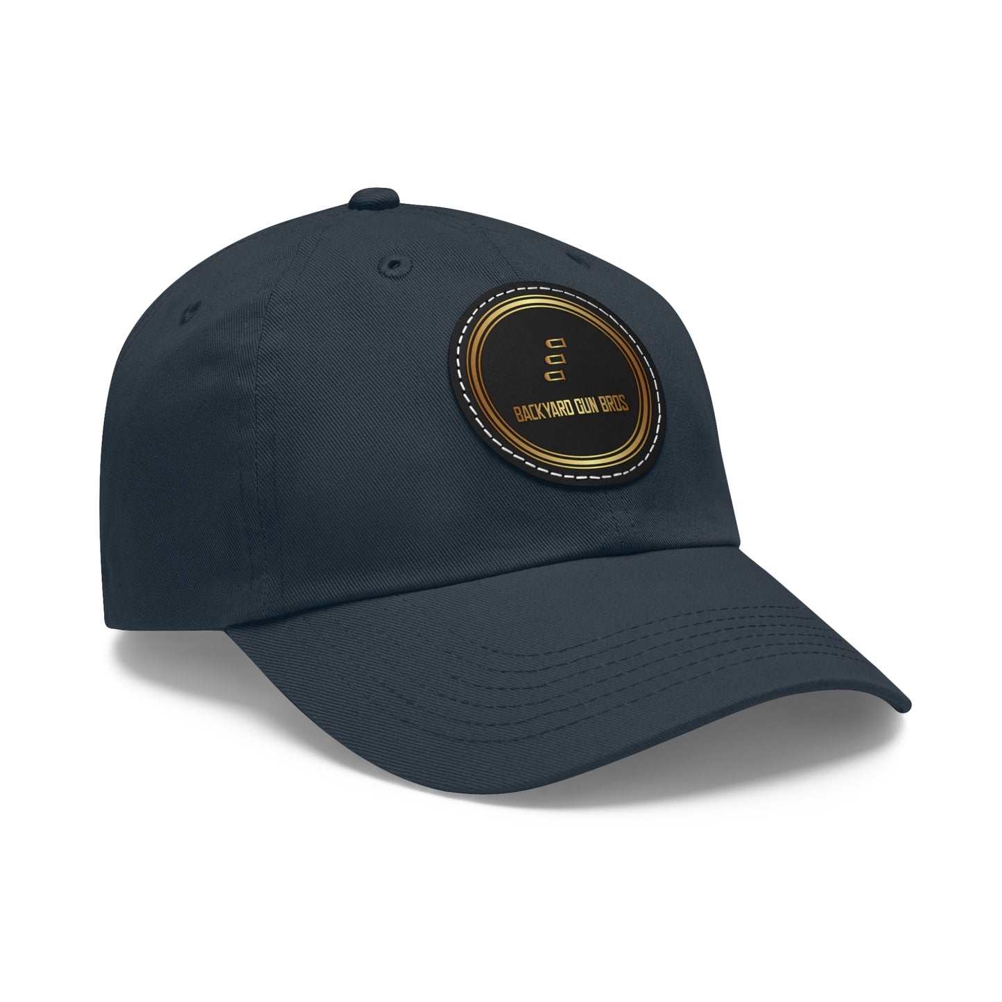 Dad Hat with Leather Patch (Round) | YouTube Logo