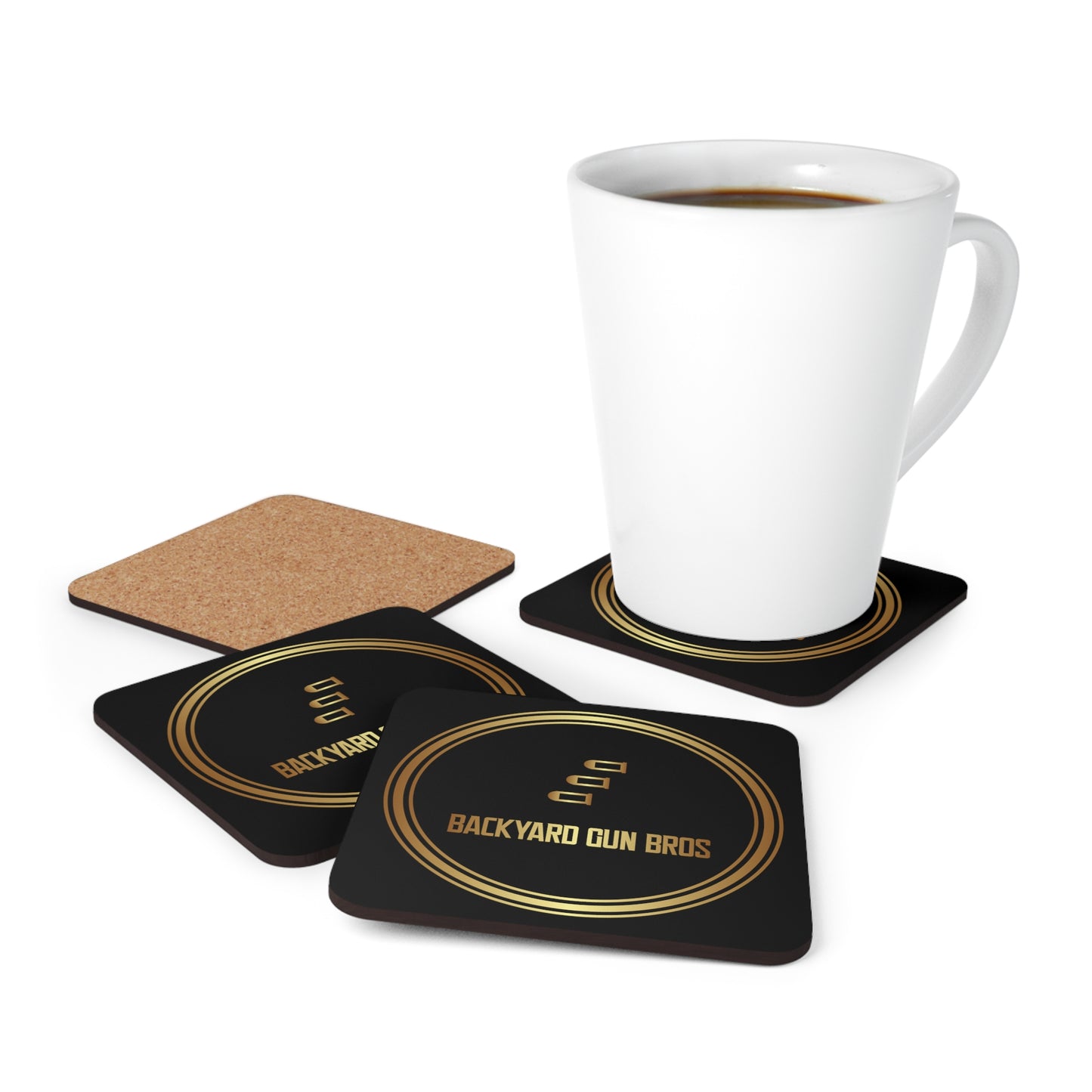 Corkwood Coaster Set | YouTube Logo