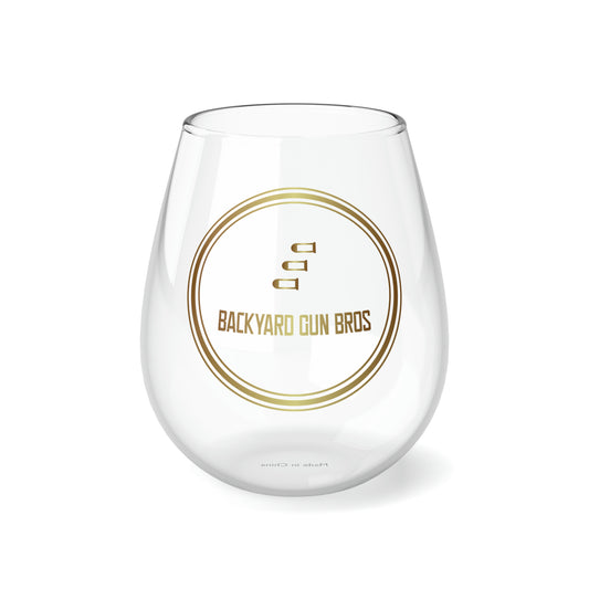 11.75oz Stemless Wine Glass | YouTube Logo