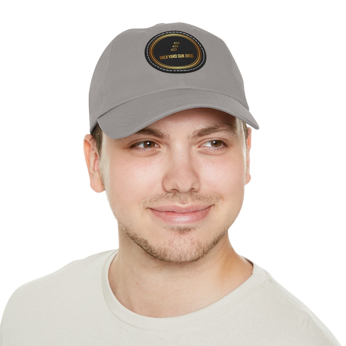 Dad Hat with Leather Patch (Round) | YouTube Logo